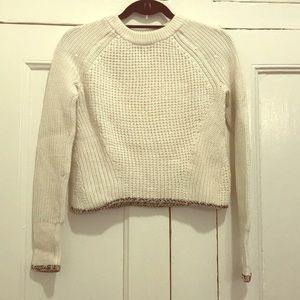 White cotton Rag & Bone summer sweater